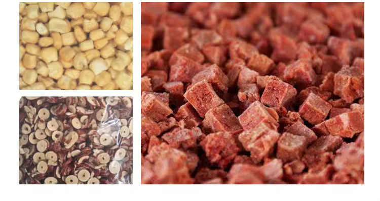 Different freeze - dried chunks Različiti zamrznuti - sušeni komadi