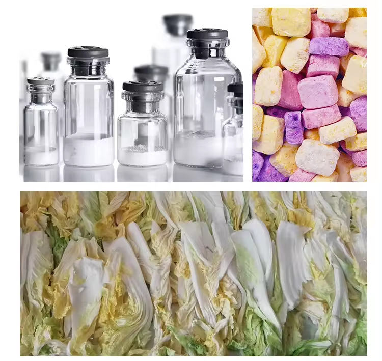 Variety of freeze - dried items Raznolikost proizvoda osušenih zamrzavanjem