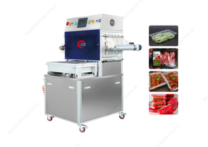 Box Type Modified Atmosphere Vacuum Packaging Machine Meat Modified Atmosphere Packaging Machine Nitrogen Flushing Tray Vacuum Sealing Machine 