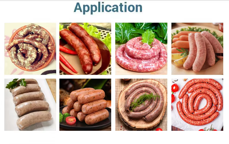 Various sausages displayed