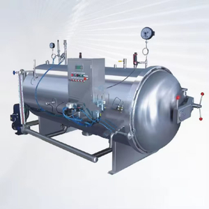 Steam Rotary Sterilizing Pot Steam And Air Stainless Steel Retort Vessel Pilot Tank Water Spray Rotary Sterilizer For Can And Jar