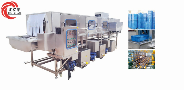 Industrial Large Automatic Plastic Turnover Basket Pallet Crate Container Baking Tray Chicken Cage Washing Washer Cleaning Machine Plastic Basket Commercial Washer