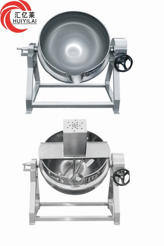 Food Processing 100-1000L Tilting Cooking Jacketed Kettle with Stir Gas Steam Electric Jacketed