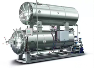 Double Layer Water Immersion Retort Sterilizer Water Autoclave Steam Steriliser Glass Bottle Sterilizer Retort Steam Fish Canned Food Sterilization Retort