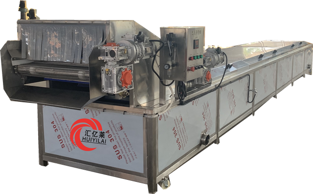Automaic Vegetable Cooking Blanching Machine Shrimp Steam Blanching Line