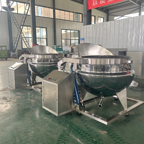 High Efficiency 200L/300L/400L Double Layers Large Electric/Steam Meat Jacket Kettle With Turning Basket