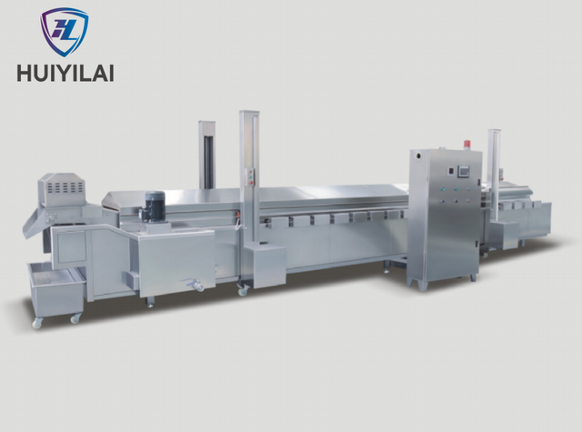 Automatic Frying Process Line Automatic Cheetos Corn Curl Kurkure Fried Process Line Frying Corn Snacks Food Batch Basket Frying Machine