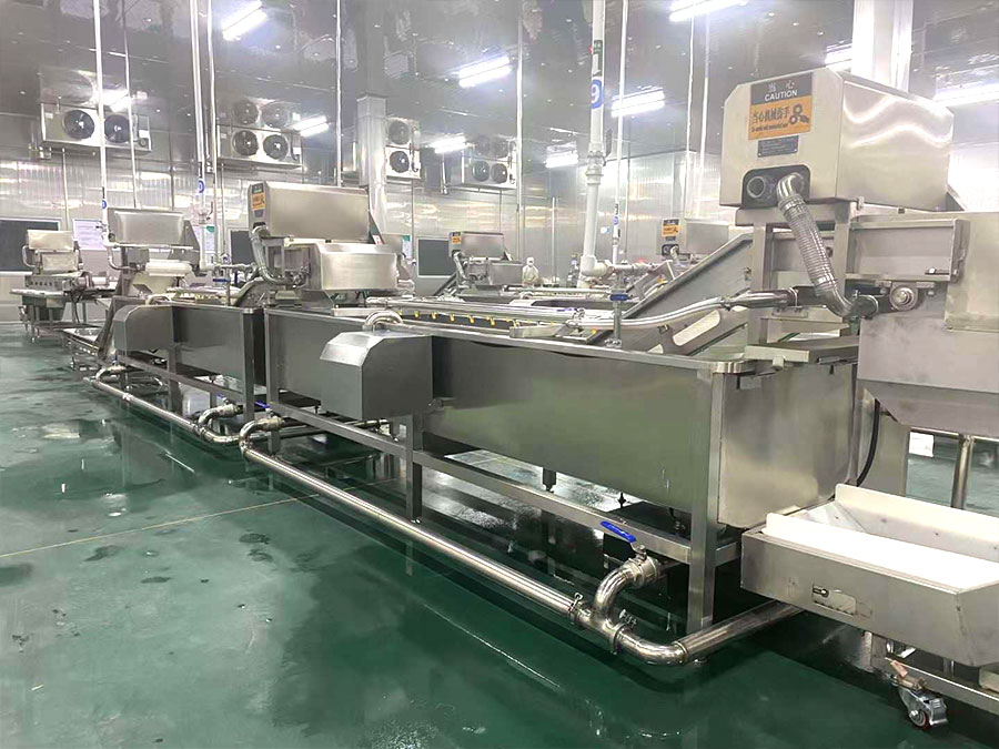  100,000pcs/day corn washing, forzen dry, vacuum packing process line