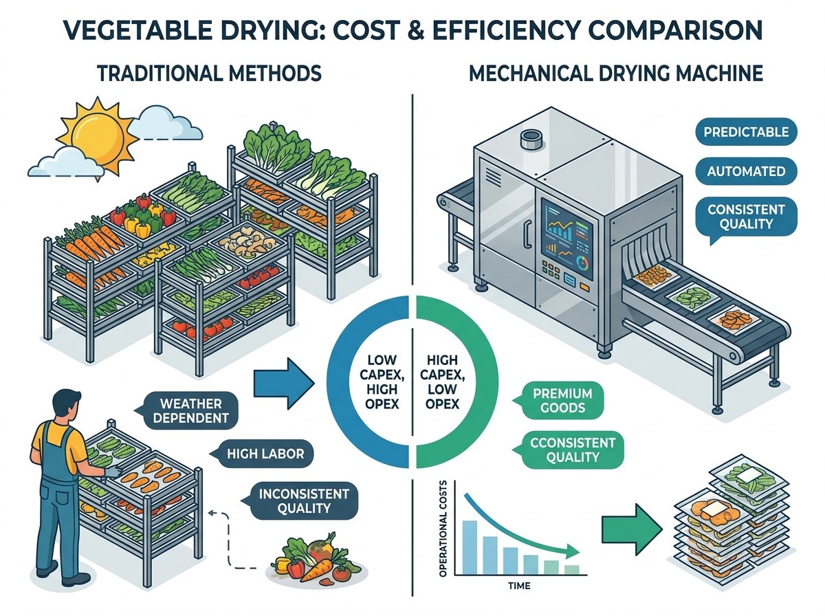 Commercial vegetable drying equipment