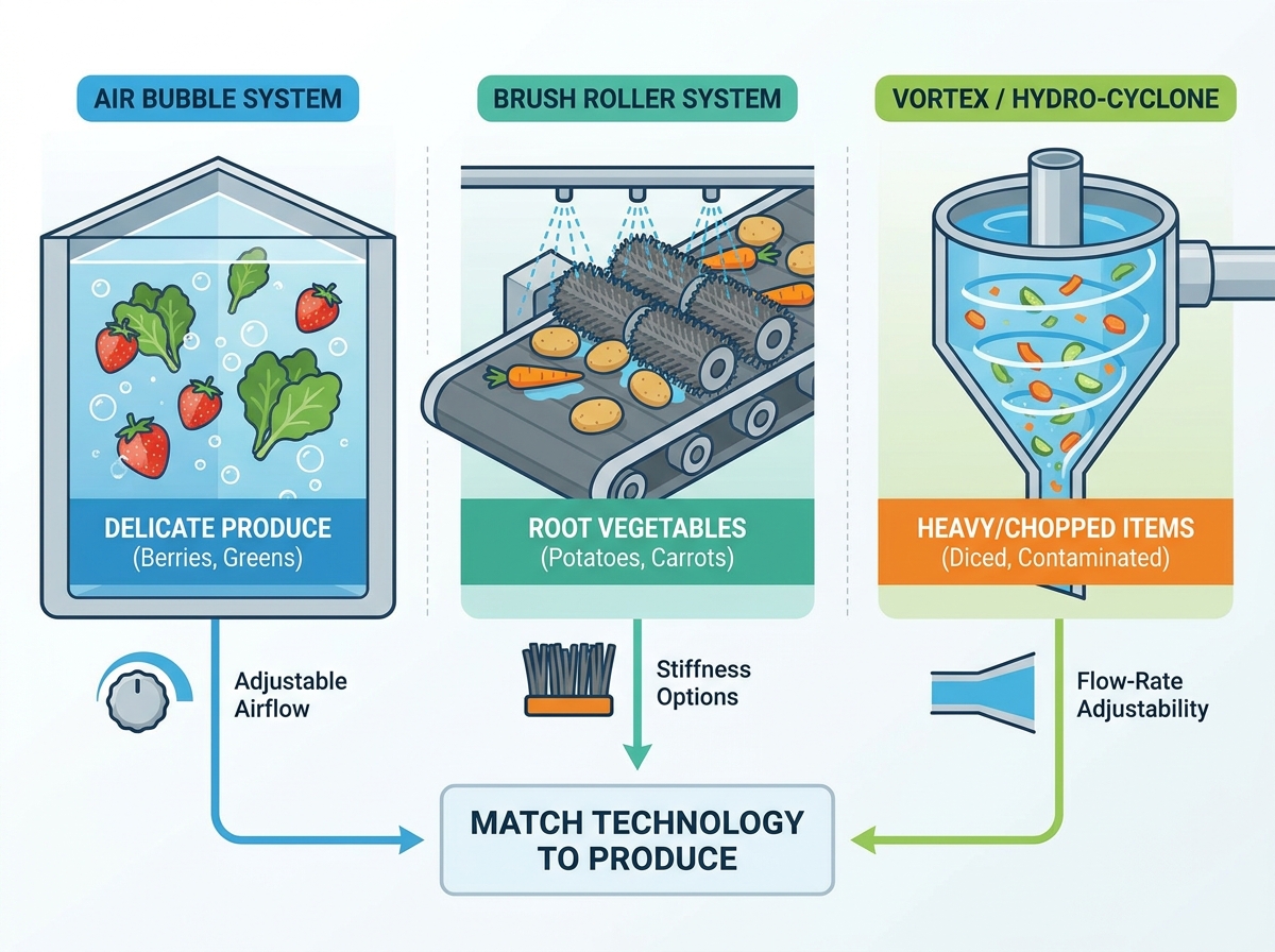 Industrial fruit cleaning machine processing line