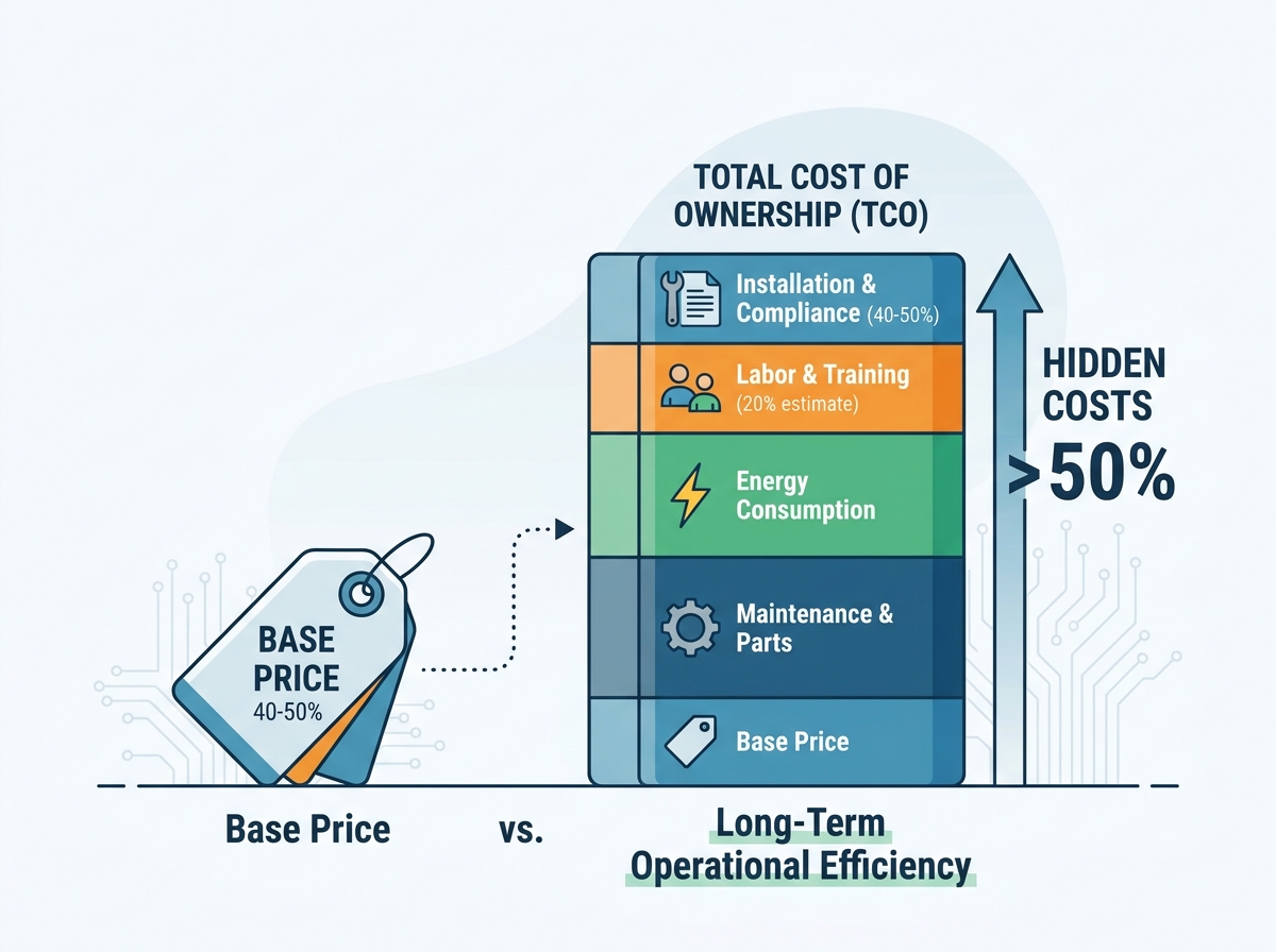 Food processing equipment operational setup