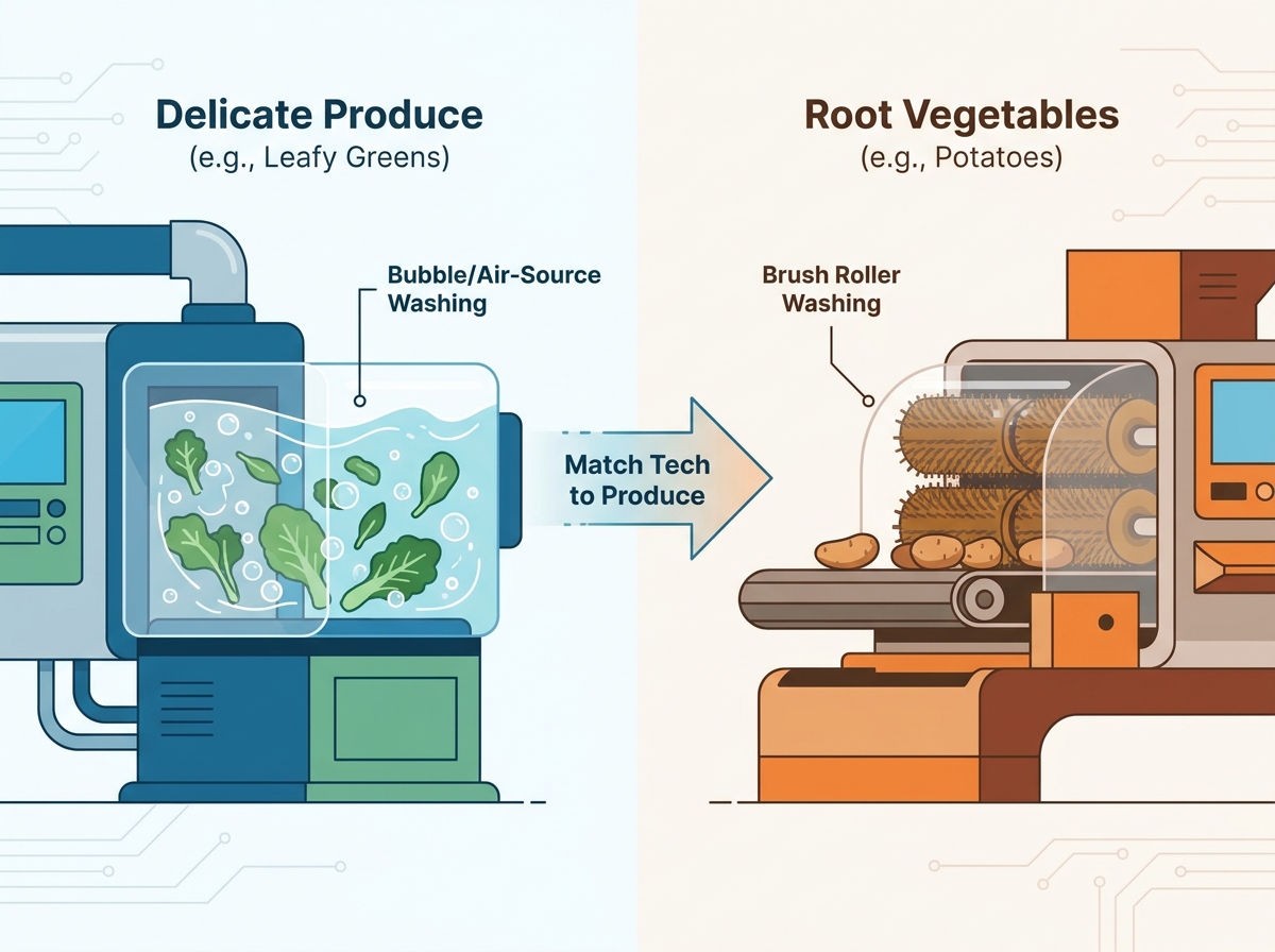 Commercial vegetable cleaning machine